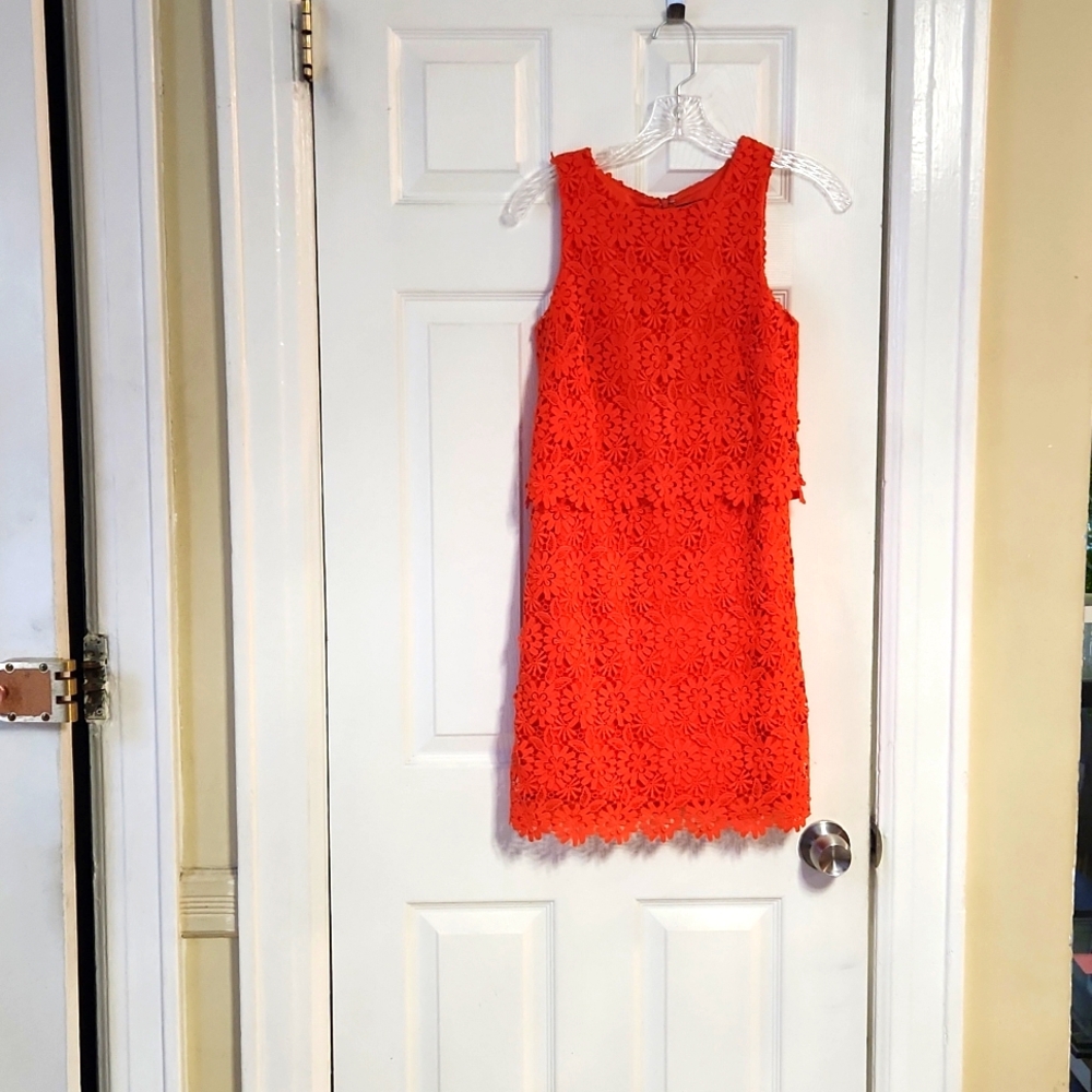 Forever New Orange Halter Sheath Dress